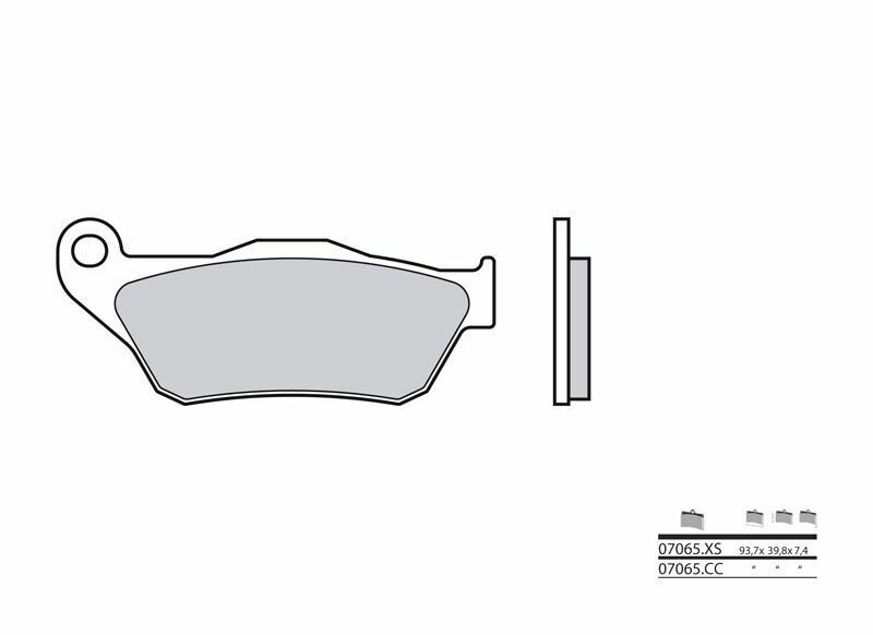 Plaquettes de frein BREMBO Scooter carbone céramique - 07065 