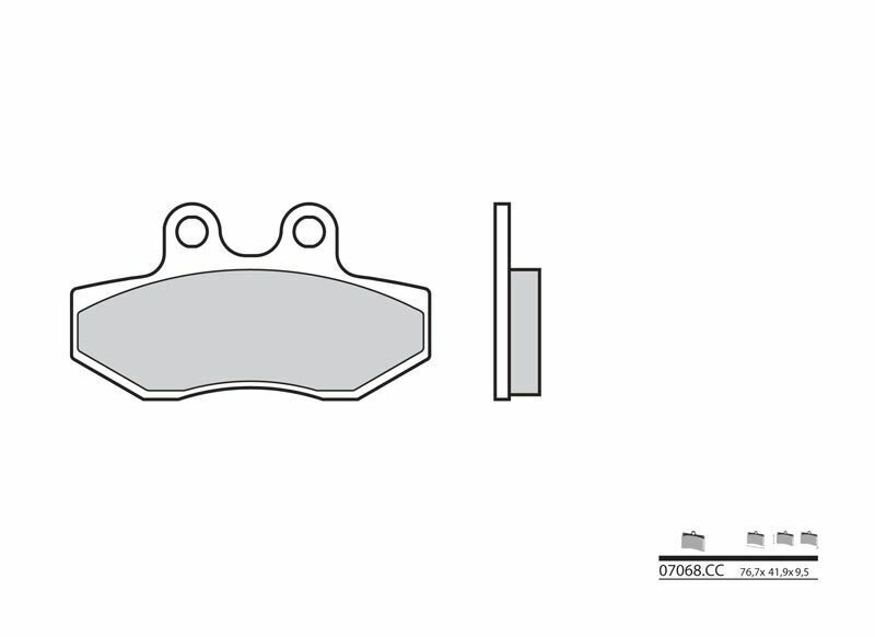 Plaquettes de frein BREMBO Scooter carbone céramique - 07068 