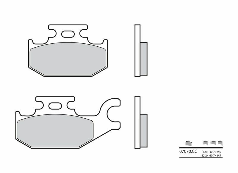 Plaquettes de frein BREMBO Scooter carbone céramique - 07070 