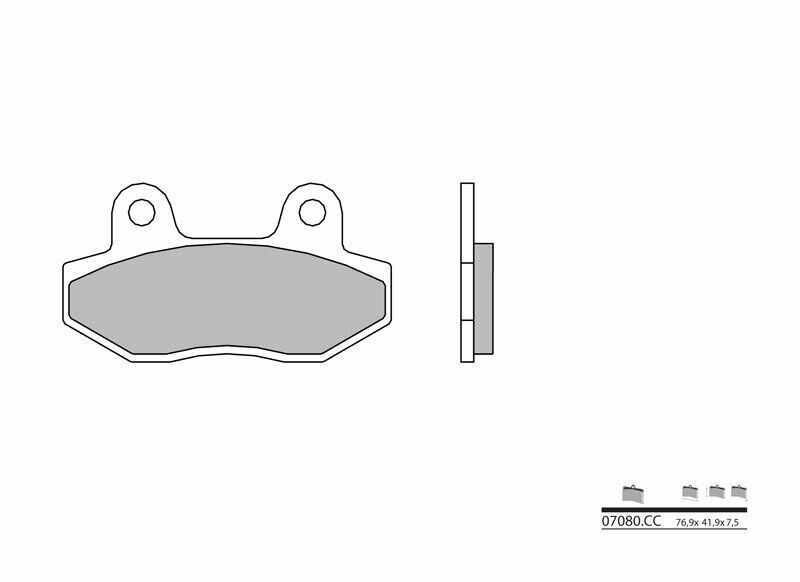 Plaquettes de frein BREMBO Scooter carbone céramique - 07080 