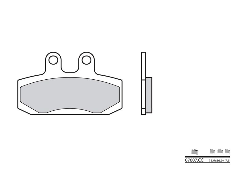 Plaquettes de frein BREMBO Scooter carbone céramique - 07007CC 