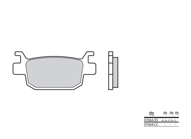 Plaquettes de frein BREMBO Scooter carbone céramique - 07064CC 