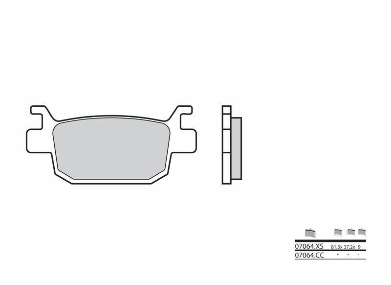 Plaquettes de frein BREMBO Scooter métal fritté - 07064XS 