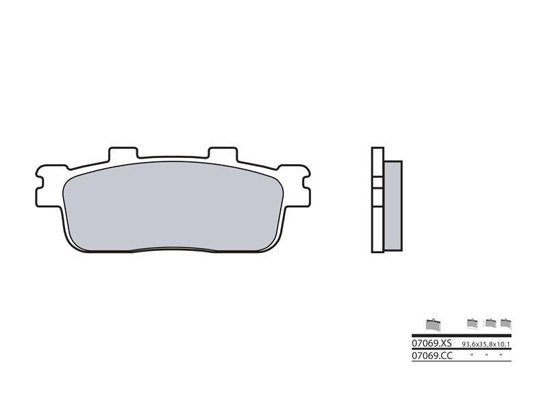 Plaquettes de frein BREMBO Scooter carbone céramique - 07069CC 