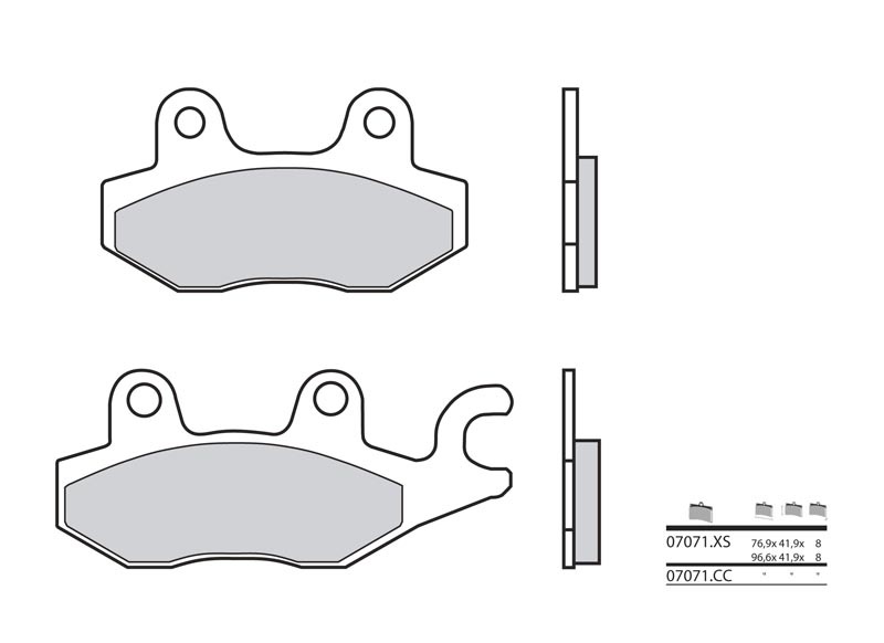 Plaquettes de frein BREMBO Scooter carbone céramique - 07071CC 