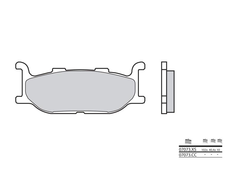 Plaquettes de frein BREMBO Scooter métal fritté - 07073XS 