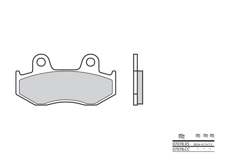 Plaquettes de frein BREMBO Scooter carbone céramique - 07078CC 