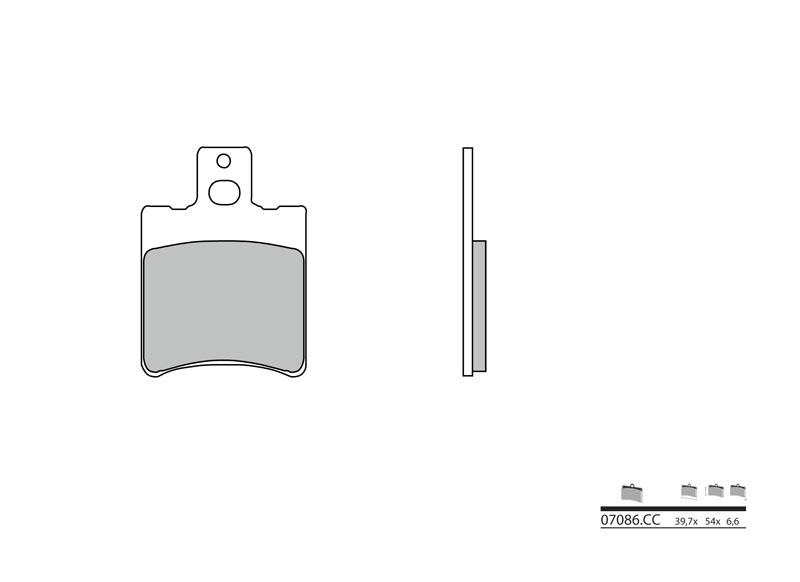 Plaquettes de frein BREMBO Scooter carbone céramique - 07086CC 