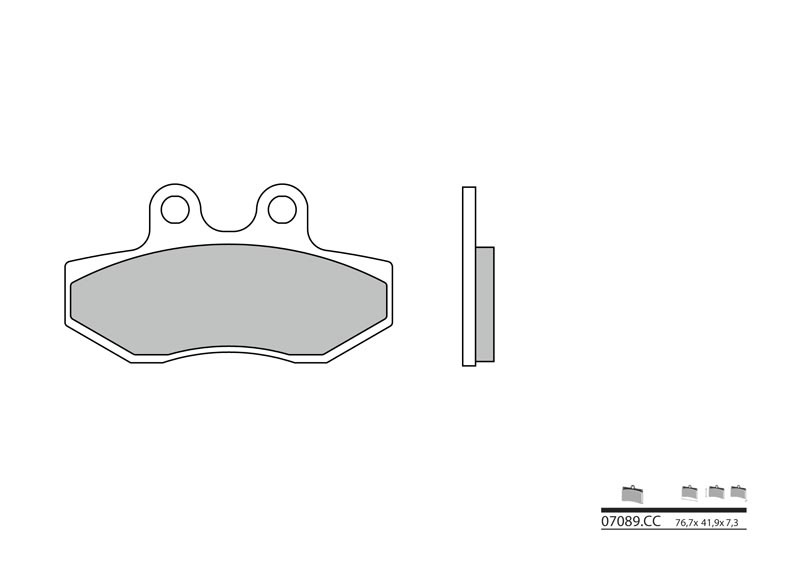 Plaquettes de frein BREMBO Scooter carbone céramique - 07089CC 