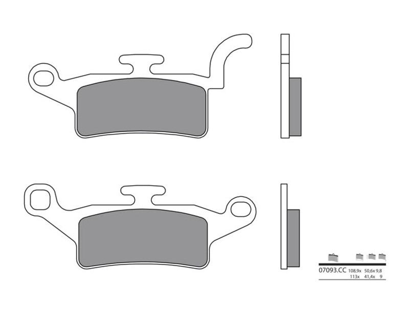 Plaquettes de frein BREMBO Scooter carbone céramique - 07093CC 