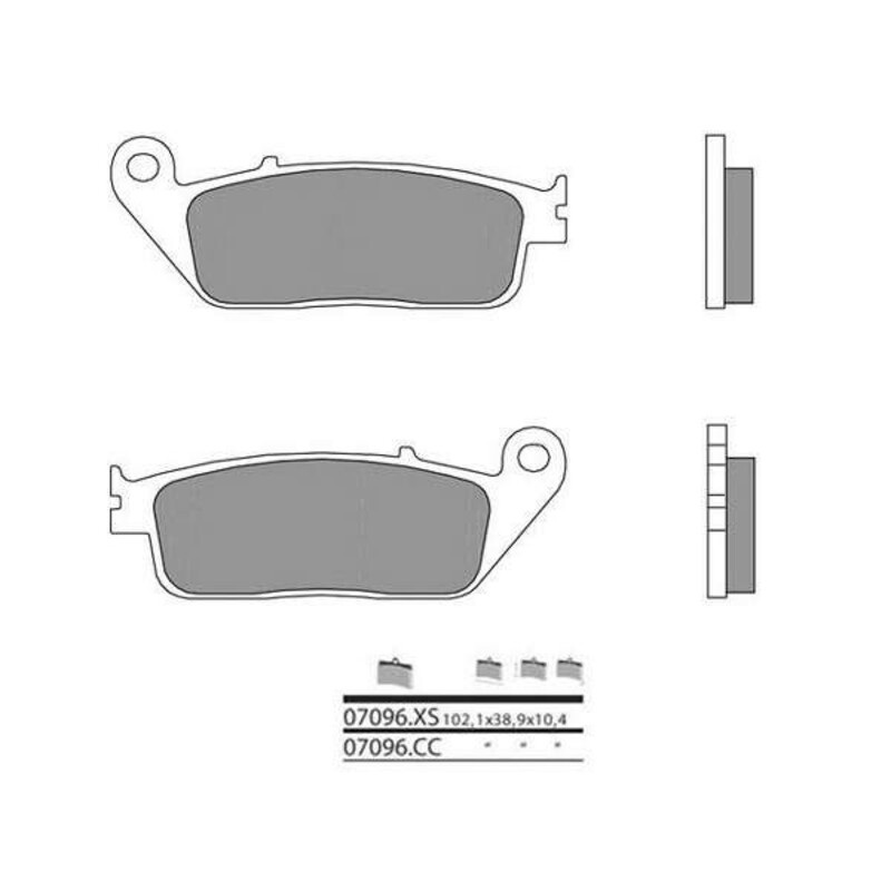 Plaquettes de frein BREMBO Scooter métal fritté - 07096XS 