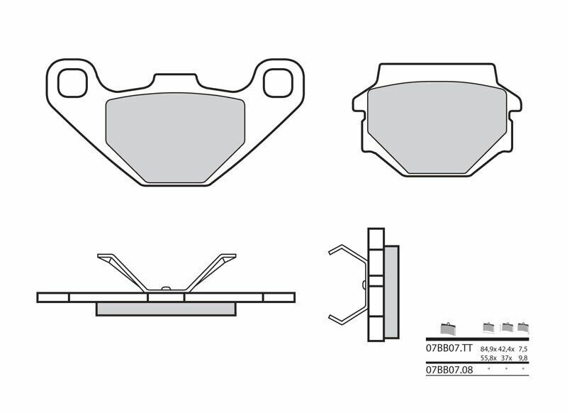 Plaquettes de frein BREMBO route carbone céramique - 07BB0708 