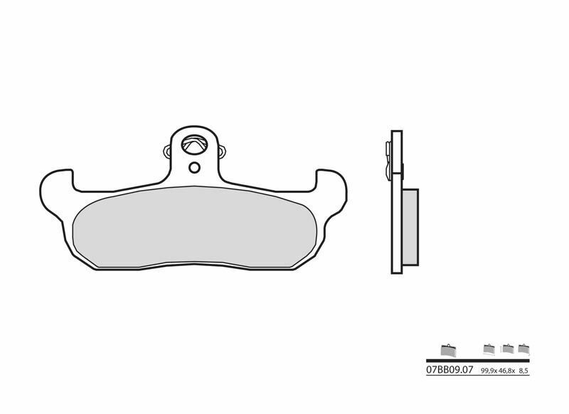 Plaquettes de frein BREMBO route carbone céramique - 07BB0907 