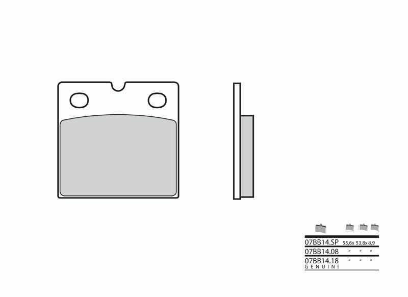 Plaquettes de frein BREMBO route carbone céramique - 07BB1408 