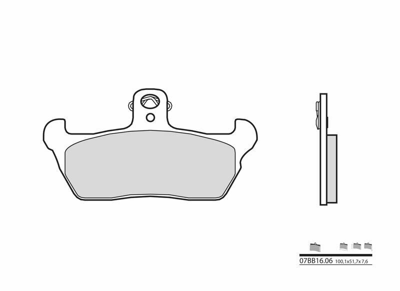 Plaquettes de frein BREMBO route carbone céramique - 07BB1606 