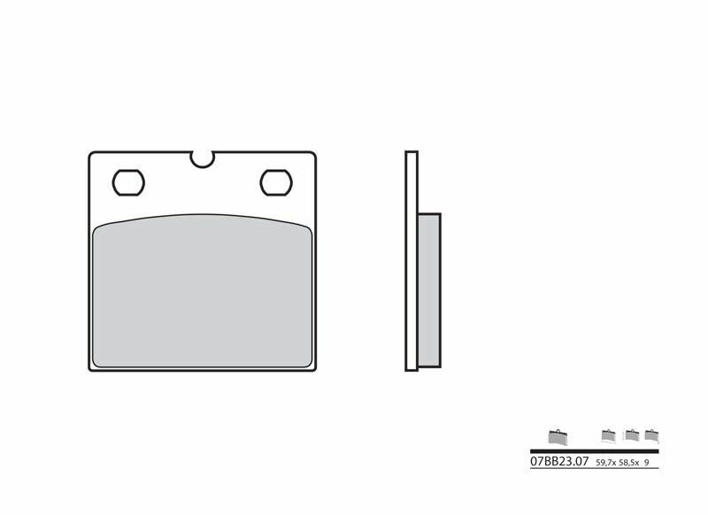 Plaquettes de frein BREMBO route carbone céramique - 07BB2307 