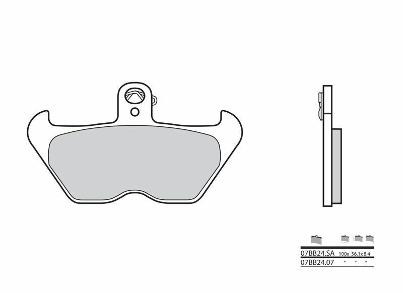 Plaquettes de frein BREMBO route carbone céramique - 07BB2407 