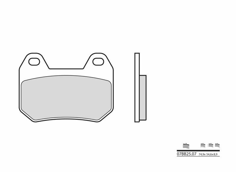 Plaquettes de frein BREMBO route carbone céramique - 07BB2507 