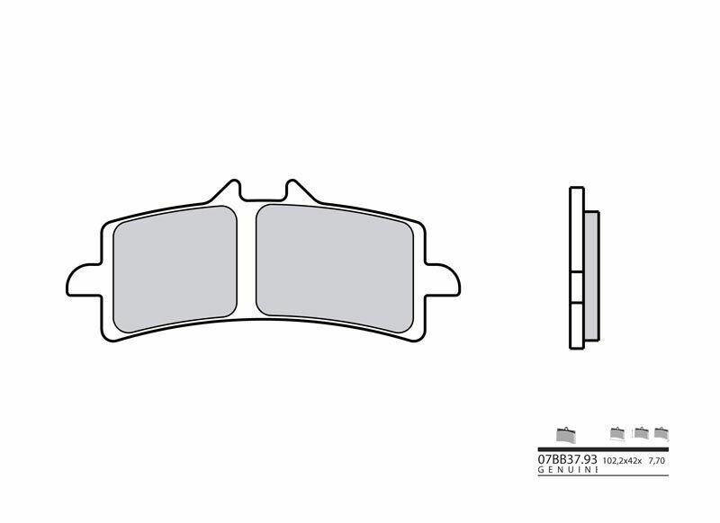 Plaquettes de frein BREMBO métal fritté - 07BB3793 