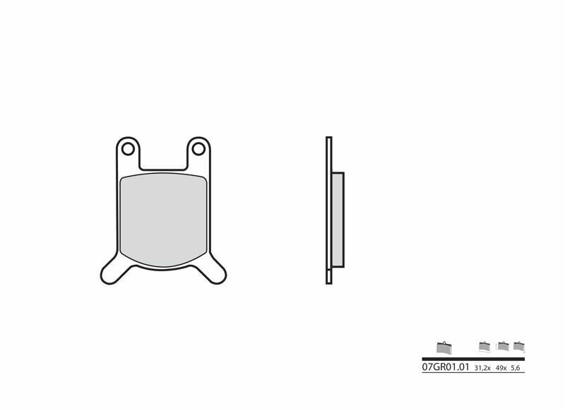 Plaquettes de frein BREMBO route carbone céramique - 07GR0101 