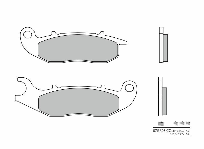 Plaquettes de frein BREMBO route carbone céramique - 07GR03CC 