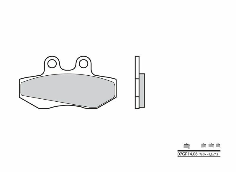 Plaquettes de frein BREMBO route carbone céramique - 07GR1406 