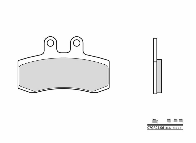 Plaquettes de frein BREMBO route carbone céramique - 07GR2106 