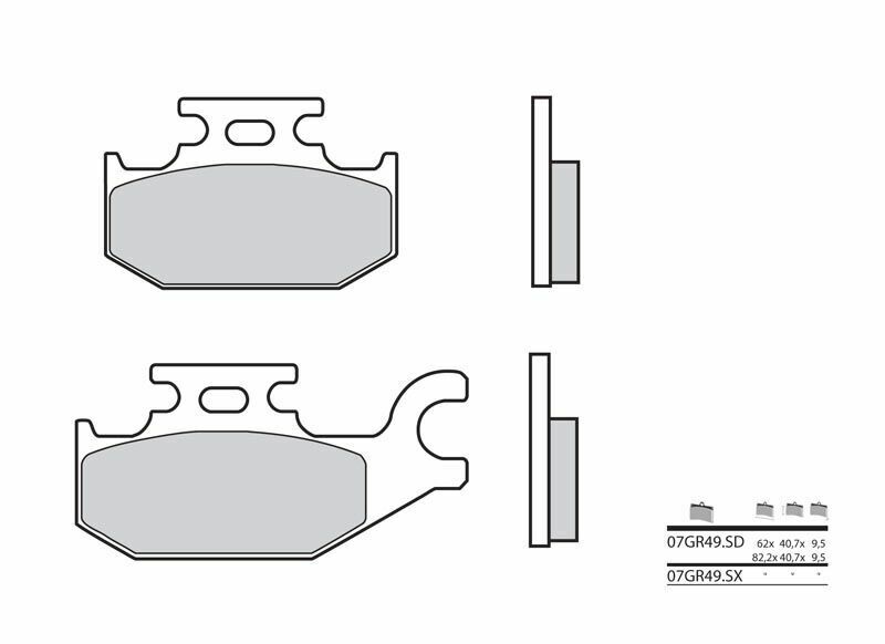 Plaquettes de frein BREMBO Off-Road métal fritté - 07GR49SD 