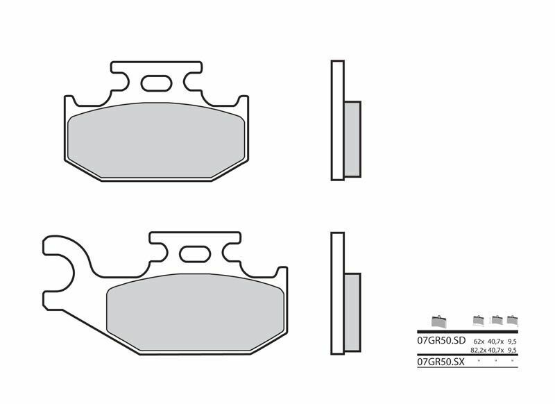 Plaquettes de frein BREMBO Off-Road métal fritté - 07GR50SD 