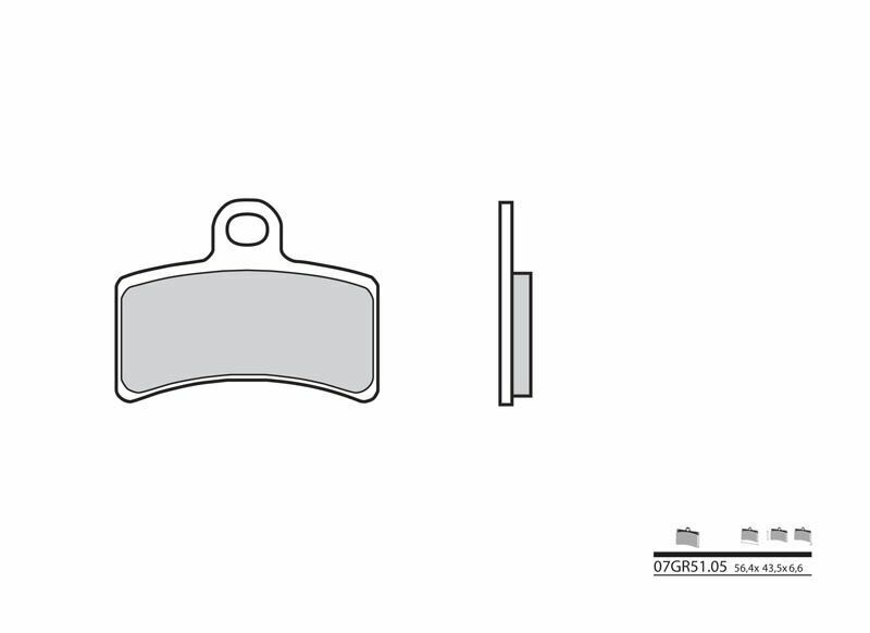 Plaquettes de frein BREMBO route carbone céramique - 07GR5105 