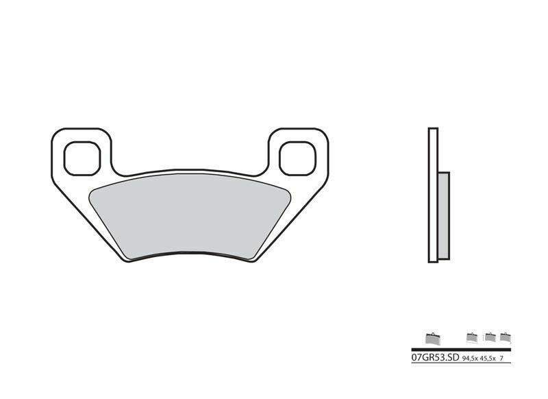 Plaquettes de frein BREMBO Off-Road métal fritté - 07GR53SD 