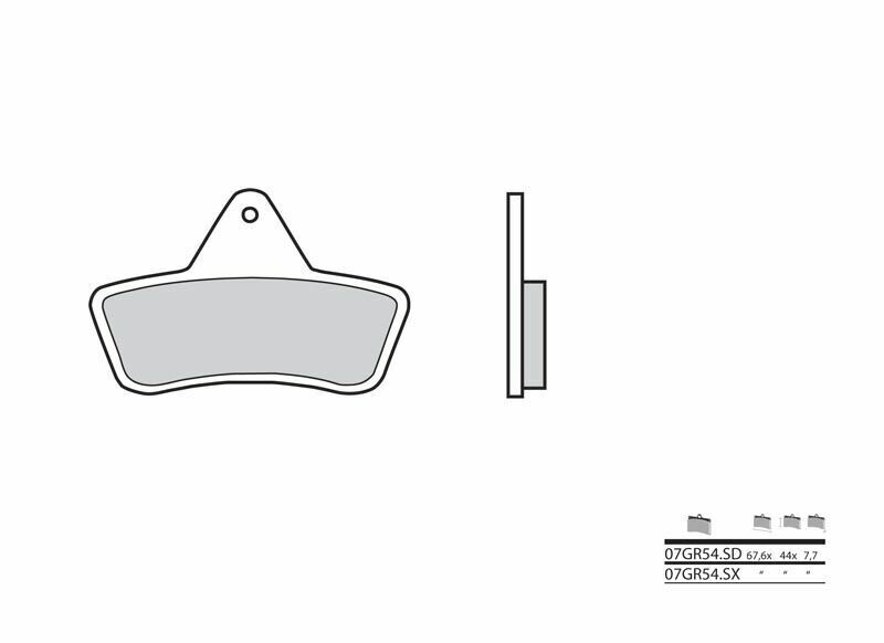 Plaquettes de frein BREMBO Off-Road métal fritté - 07GR54SD 