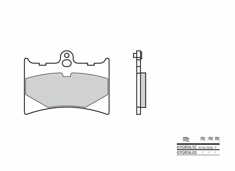 Plaquettes de frein BREMBO route carbone céramique - 07GR5605 