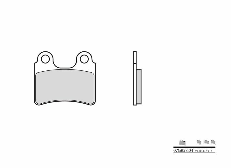 Plaquettes de frein BREMBO route carbone céramique - 07GR5804 