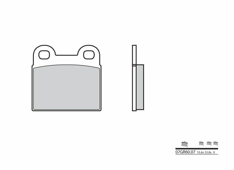 Plaquettes de frein BREMBO route carbone céramique - 07GR6007 