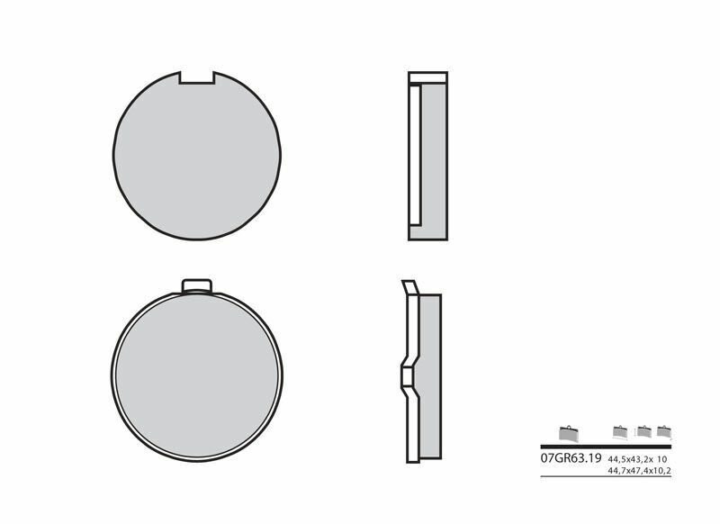 Plaquettes de frein BREMBO route carbone céramique - 07GR6319 