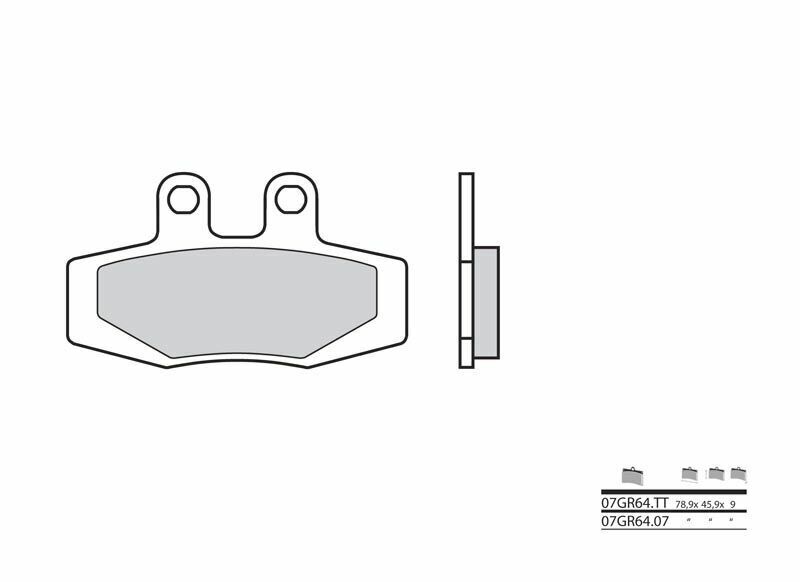 Plaquettes de frein BREMBO route carbone céramique - 07GR6407 