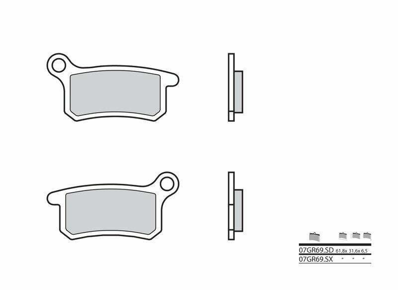 Plaquettes de frein BREMBO Off-Road métal fritté - 07GR69SD 