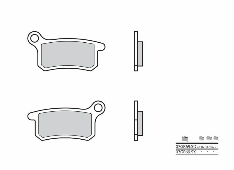 Plaquettes de frein BREMBO Off-Road métal fritté - 07GR69SX 