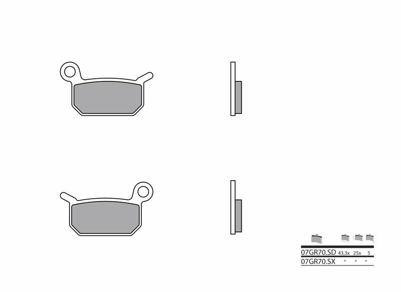 Plaquettes de frein BREMBO Off-Road métal fritté - 07GR70SD 