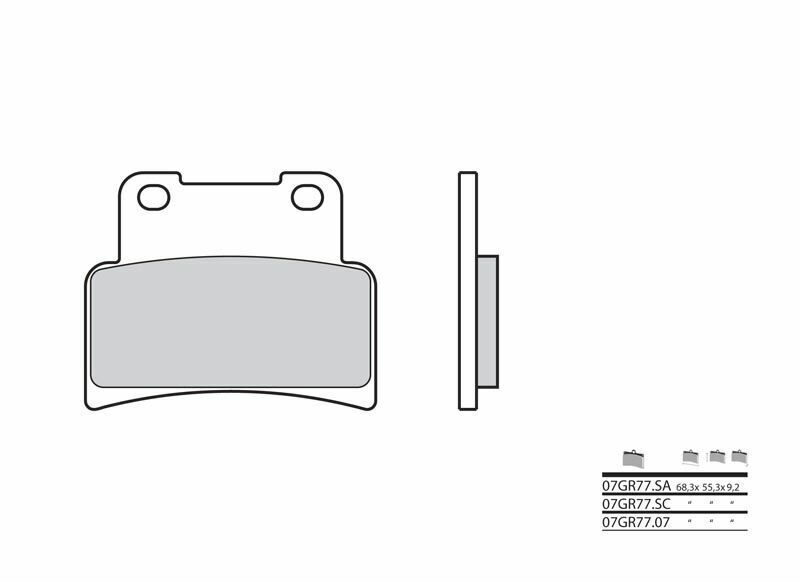 Plaquettes de frein BREMBO route carbone céramique - 07GR7707 