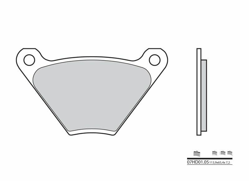 Plaquettes de frein BREMBO route carbone céramique - 07HD0105 