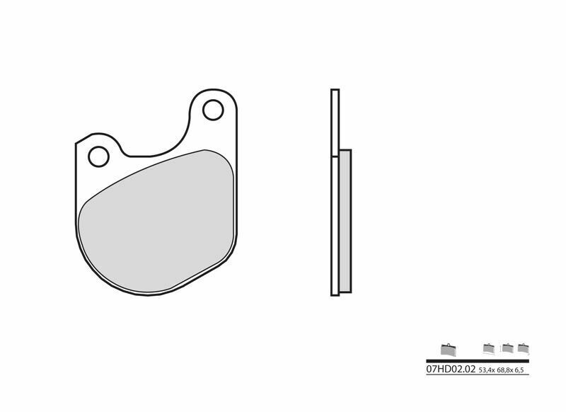 Plaquettes de frein BREMBO route carbone céramique - 07HD0202 