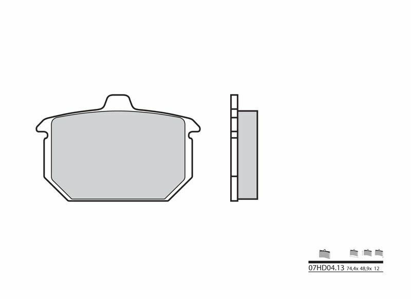 Plaquettes de frein BREMBO route carbone céramique - 07HD0413 