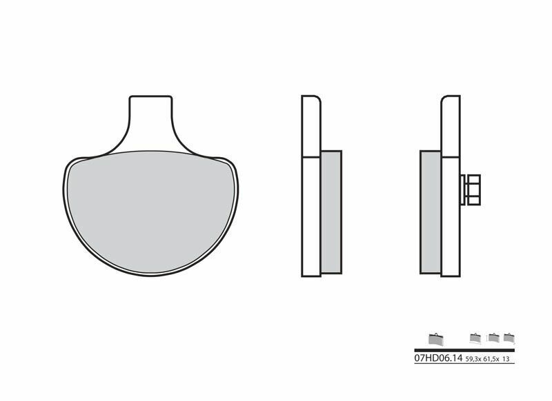 Plaquettes de frein BREMBO route carbone céramique - 07HD0614 