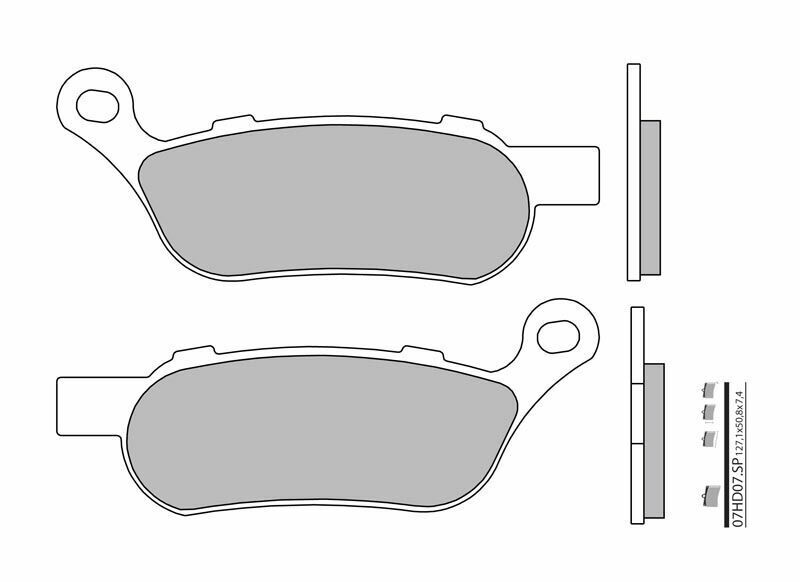 Plaquettes de frein BREMBO route métal fritté - 07HD07SP 