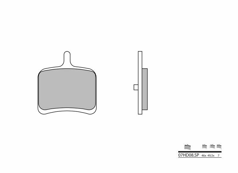 Plaquettes de frein BREMBO route métal fritté - 07HD08SP 