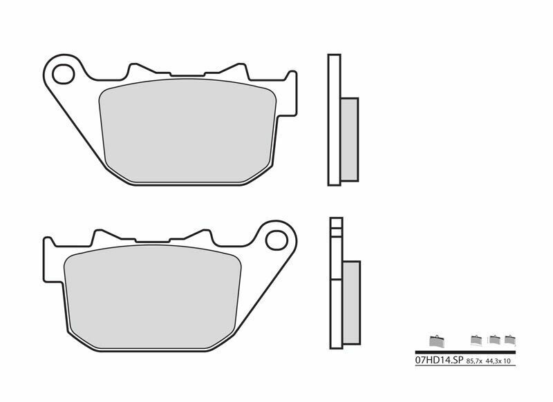 Plaquettes de frein BREMBO route métal fritté - 07HD14SP 