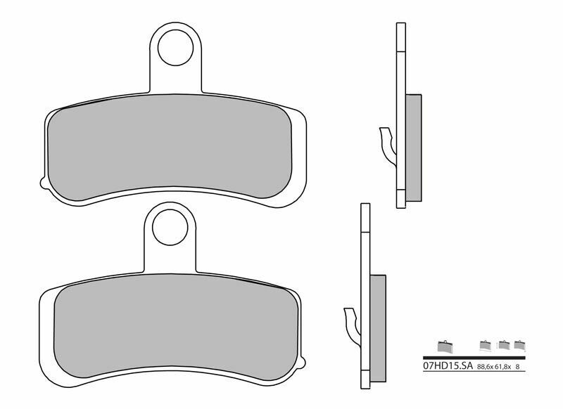 Plaquettes de frein BREMBO route métal fritté - 07HD15SA 