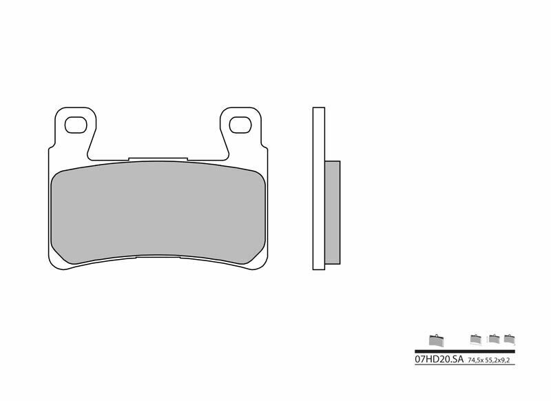 Plaquettes de frein BREMBO route métal fritté - 07HD20SA 